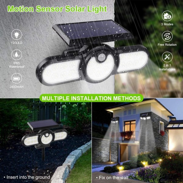 2 in 1 Solar Light with Ground Spike